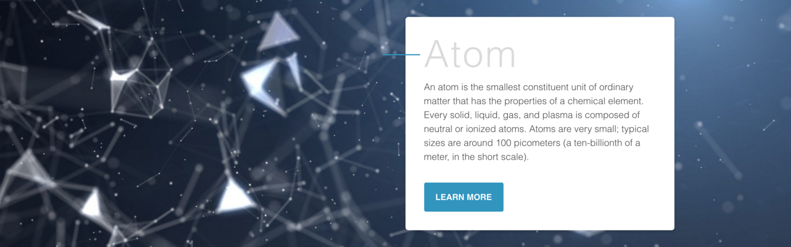 Example of organisms component